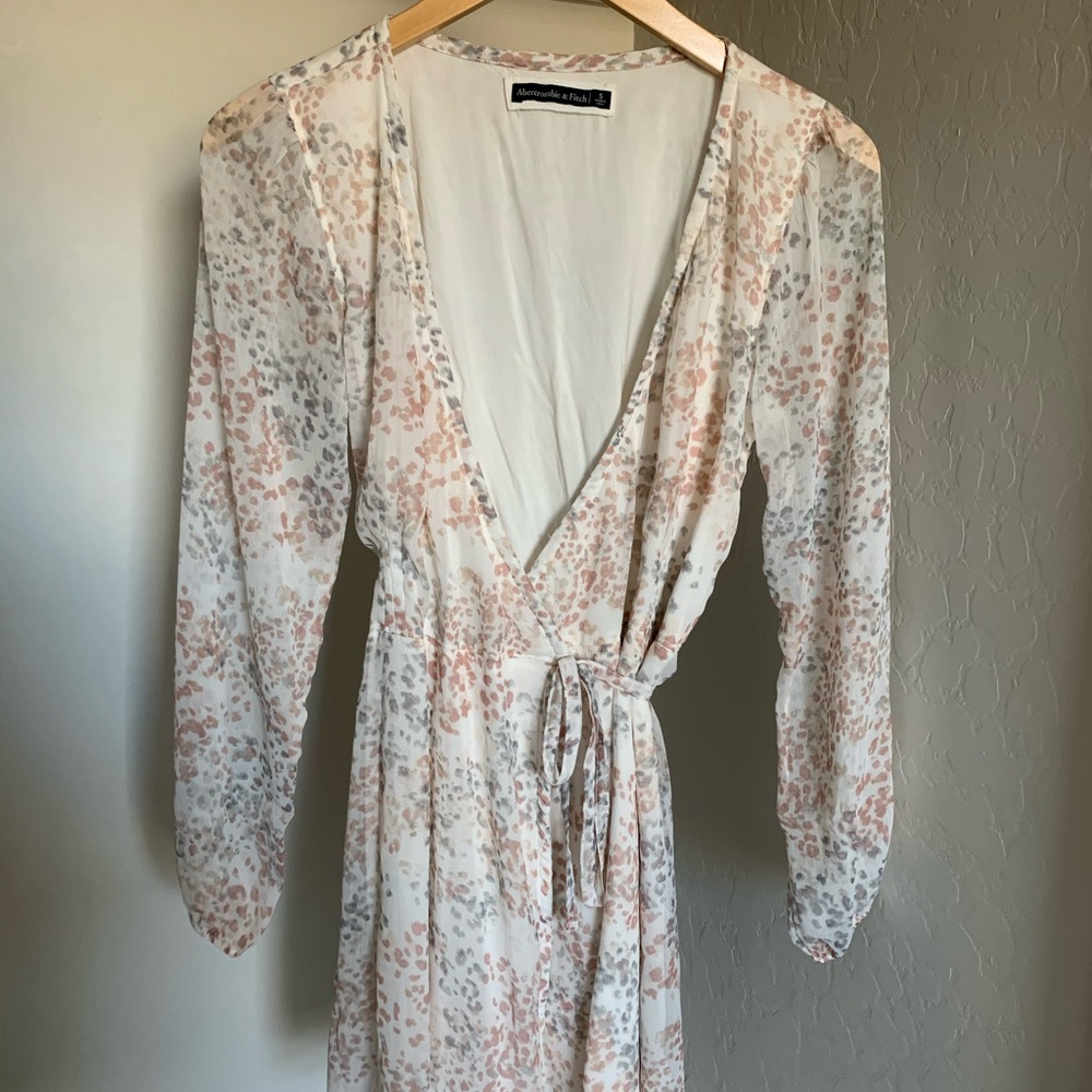 Abercrombie + Fitch Tie Front Mini Dress